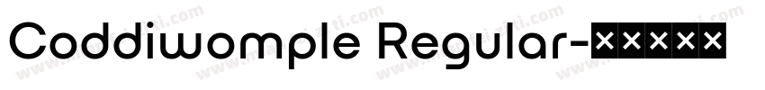 Coddiwomple Regular字体转换